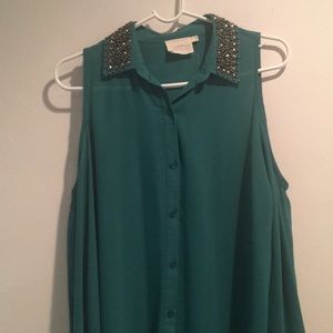 Cute Sheer Blouse with Open Shoulders